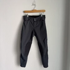 Irideon Breeches Riding Pants Sz 28 Womens Knee Patch Tights Pockets Gray  