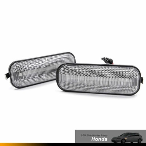 2 Pcs Amber Side Marker Lamp Waterproof Clear Lens Ultrasonically Sealed LED Set - Picture 6 of 12