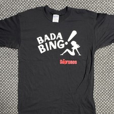 Vintage HBO The Sopranos &lsquo;Bada Bing&rsquo; Black Men&rsquo;s T-Shirt Size L