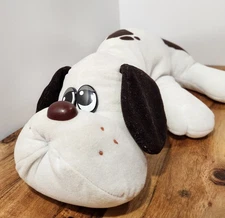 Pound Puppies 1985 Tonka 18" Plush Stuffed Dog White & Brown Spots