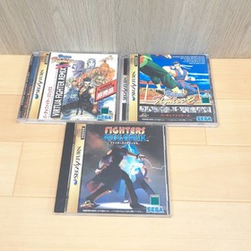 Sega Saturn Console Japan White bundle with 2 Controllers & 5 Games VF2 S. Rally