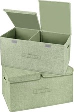 Large), Collapsible Linen Storage Bins Organizer Containers Baskets Cube wi