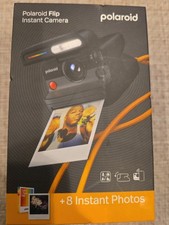 NEW IN BOX - Polaroid Flip Instant Camera Color Film Bundle 8 Photos - Black