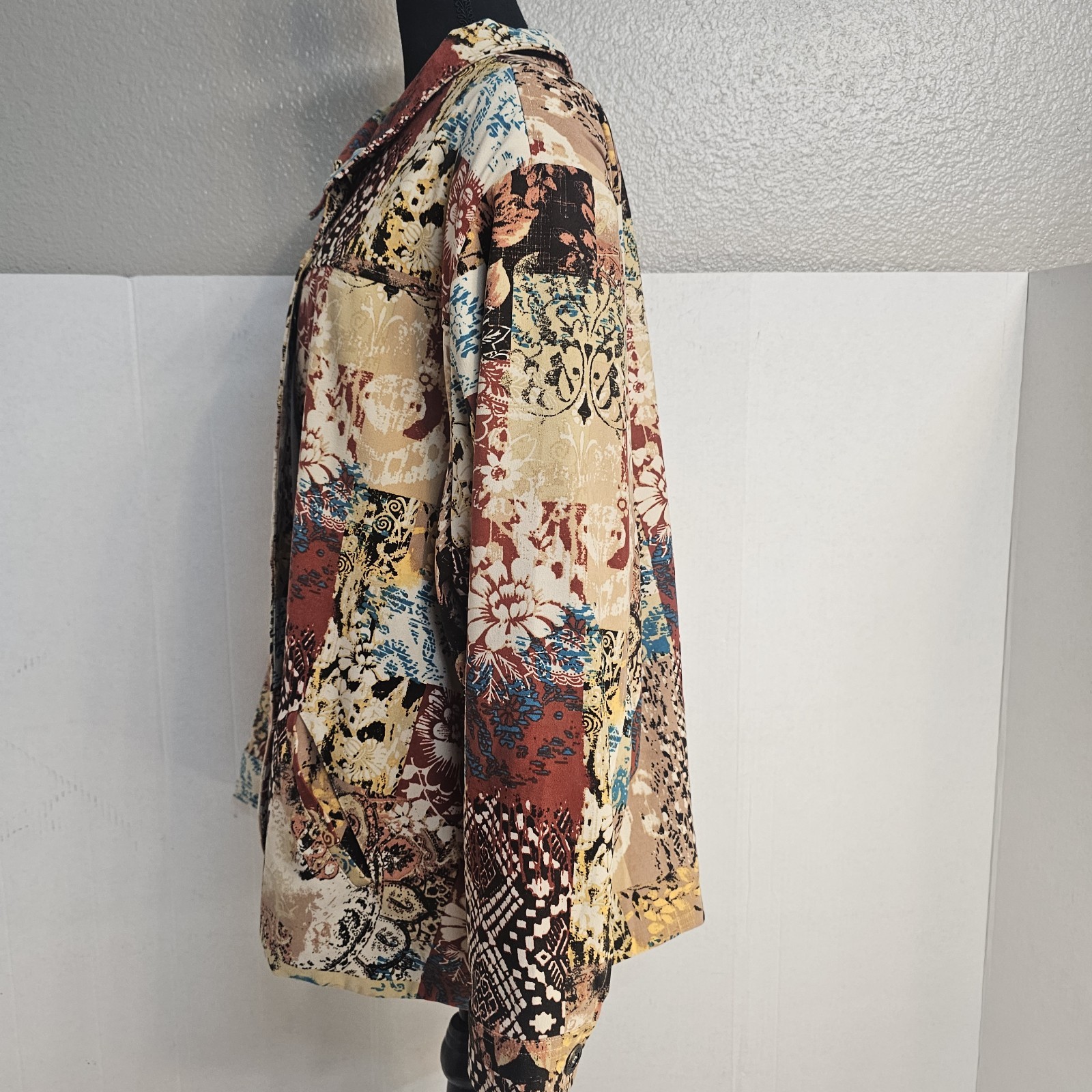 Graff Multicolored Floral Patchwork Blazer Jacket… - image 4