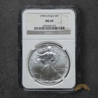 1995 American 1oz Silver Eagle  $1 - NGC MS69 - Philadelphia