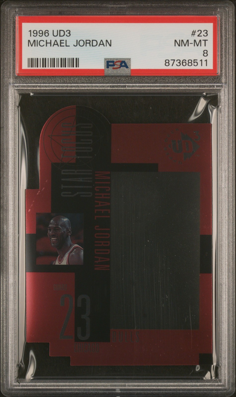 1996 UD3 #23 MICHAEL JORDAN PSA 8