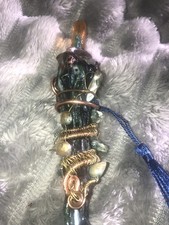 SALE Handmade Wood, Resin & Freshwater Pearls Wire  Water