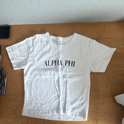 Los Angeles Apparel Cotton Rib Crewneck Graphic Print T-Shirt White Men s L