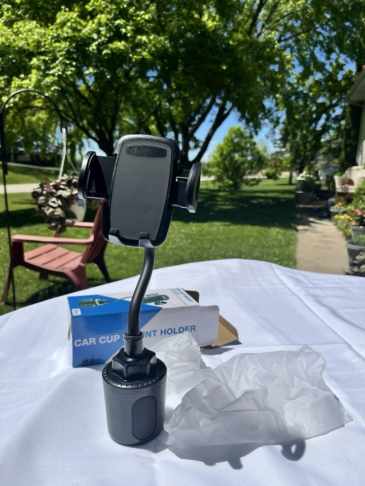 Phone Cup Holder Mount for Car – Universal Vehicle Cell Phone Mount Adjustable - Image 3 of 4