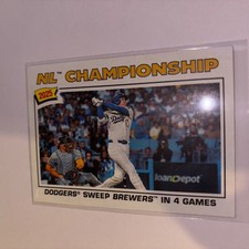 2026 Topps Heritage NL Championship Dodgers Sweep Brewers #277