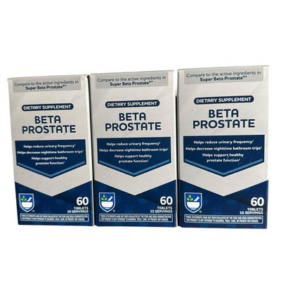 (3) BETA PROSTATE Rite Aid Dietary Supplement 60 Tablet Count Exp 6/2027