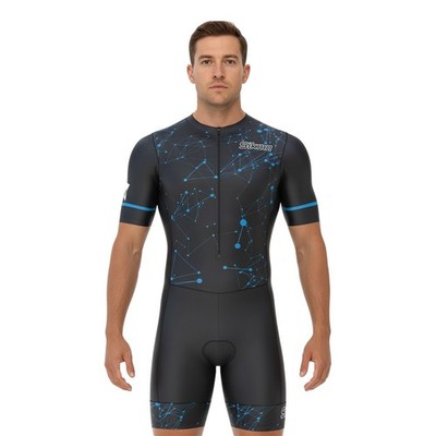 Sikma Herren Sublimated Cycling Skinsuit Gel Padded One Piece Race Fit Suit