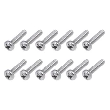 Machine Screws (M2.5x10mm) 30Pcs, Phillips Cross Pan Bolts 304 Stainless Steel