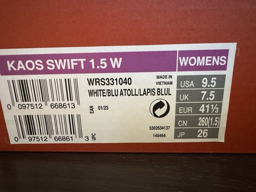 Wilson Donna Kaos Swift 1.5 Taglia 9.5 Bianco/Tropical Peach Nuovo Con Scatola! Vedi Desc - Foto 9 di 11