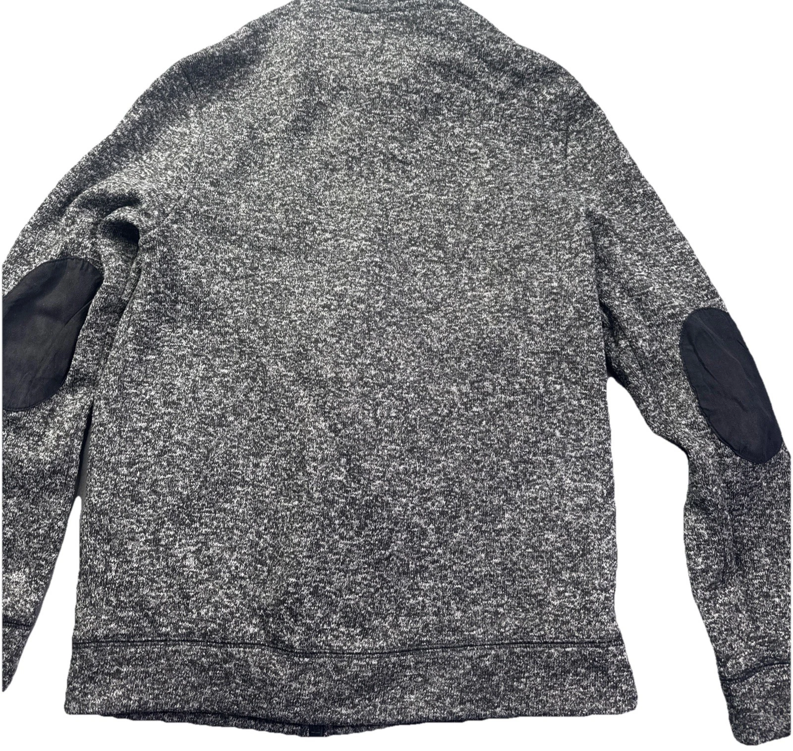 Tasso Elba Full Zip Fleece Lined Knit Jacket Elbow Patches Men's M - product detail image 8