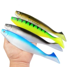 Saltwater Soft Fishing Lures Trolling T-Tailed Fishing Swimming Baits 23.5cm/68g