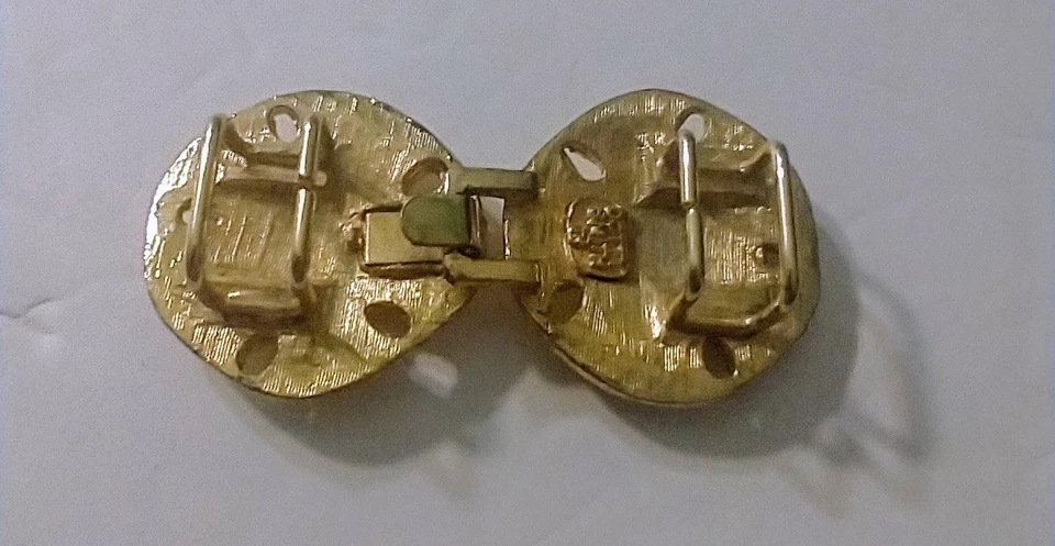 Dotty Smith Signed Sand Dollar Belt Buckle 2-piece 2.5" Long - Fits 3/8" Wide - Image 3 of 4
