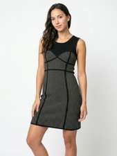 Anthropologie Leifsdottier Women's Black Knit Mini Dress Size S