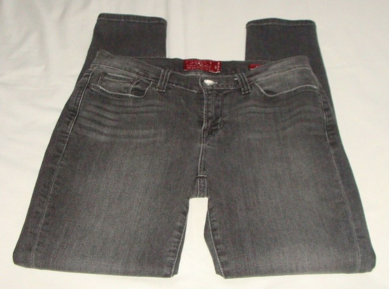LUCKY BRAND Medium Gray Wash "BROOKLYN SKINNY" Jeans Sz 4/27 (28.5 Inseam)