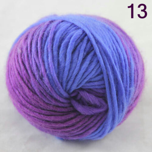 1Ball x 50g Soft Multi-Color Chunky DIY Hand-Woven Knitting Scores Wool Yarn - Picture 31 of 47