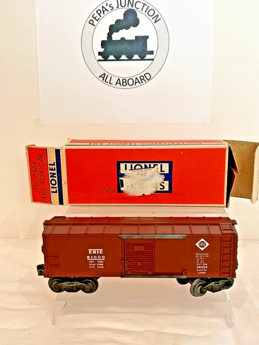 LIONEL6454X #2 ERIE RAIL ROAD VAR.K BOX CAR BLT-49-52 NEW ORIG.BOX
