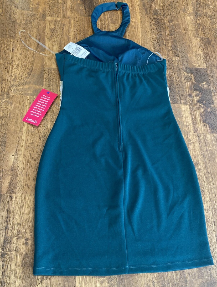 Womens Sz 9 Party Cocktail Dress Emerald Green Xtraordinary Dillards MSRP  $69.00 | eBay