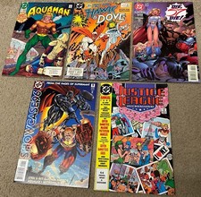Lote de 5 libros de DC Comics ~ Aquaman Hawk & Dove Justice League Showcase '96 #1