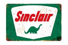 FITS VINTAGE DISTRESSED SINCLAIR DINO GAS GASOLINE MOTOR OIL PUMP STICKER DECAL