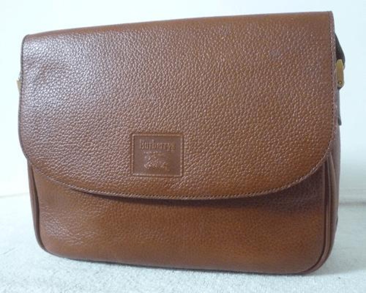 Burberry Shoulder Bag Nova Check Leather Brown Authentic F1114681
