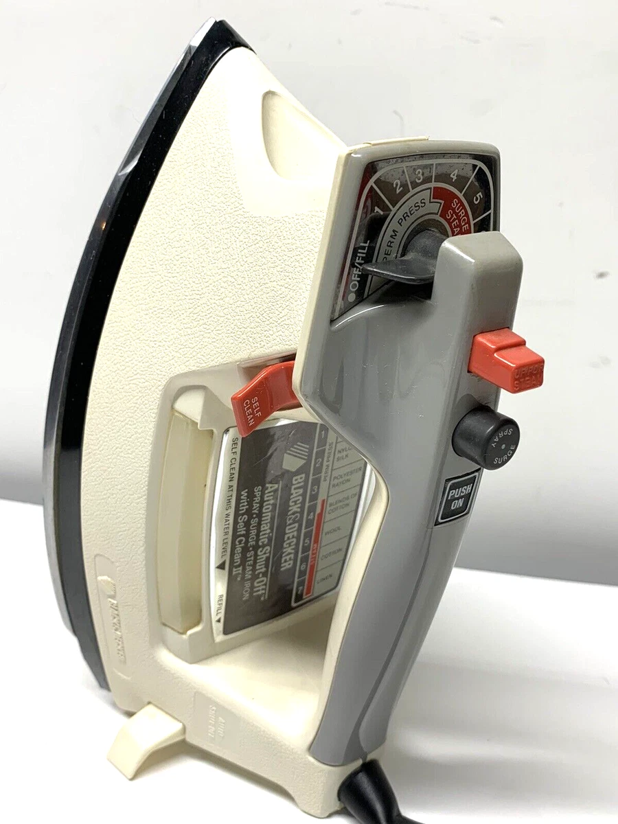 Vintage Black Decker Iron Automatic Shut off Self Clean II Long