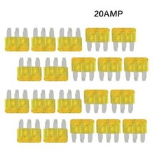20Pcs Micro3 Fuse Automotive ATL 20 Amp 3 Prong Micro Blade Fuse For Ford Focus