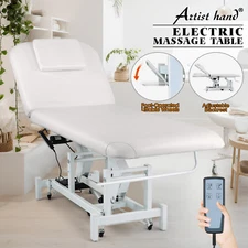 Electrical White Massage Table Facial Bed Tattoo Beauty Spa with Remote Control