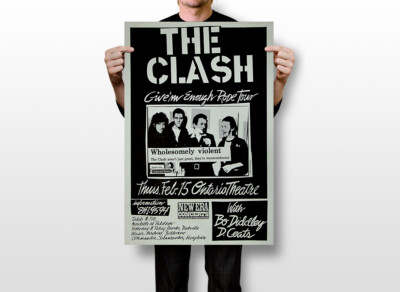 The Clash Original Concert Vintage Singers Wall Art Home Decor