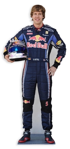 Sebastian Vettel Motor Racing Cardboard Cutout Figure 172cm Tall-Race him home!