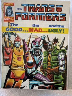 TRANSFORMERS BRITISH WEEKLY #117 MARVEL UK COMIC 1987 1st deaths head cover