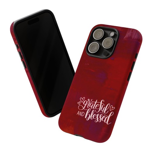 Red Tough Cases For iPhone, Galaxy, Pixel Grateful and Blessed - Picture 43 of 251