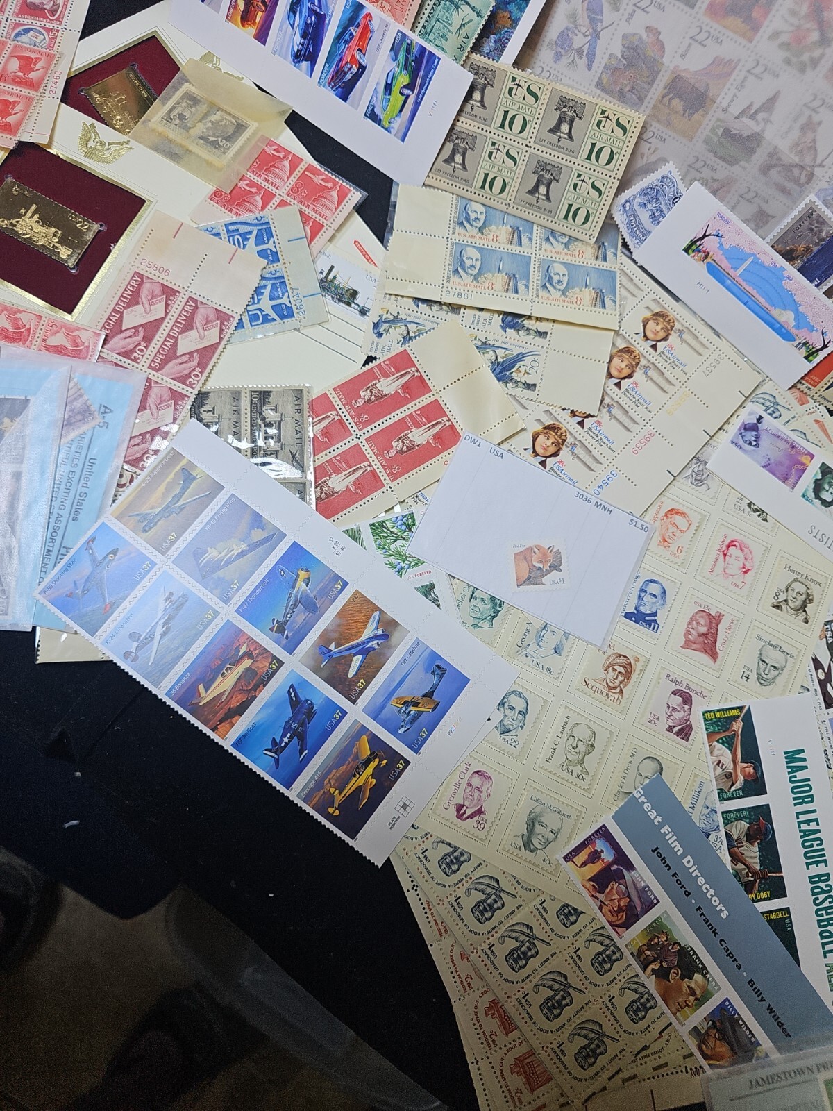 MASSIVE LOT Of U.S. Stamps Full Sheets, Singles Commemorative Forever