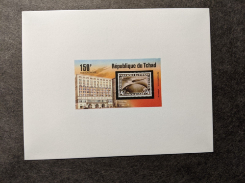 Couverture historique postale dirigeable GRAF ZEPPELIN TCHAD carte inutilisée - Photo 1 sur 3