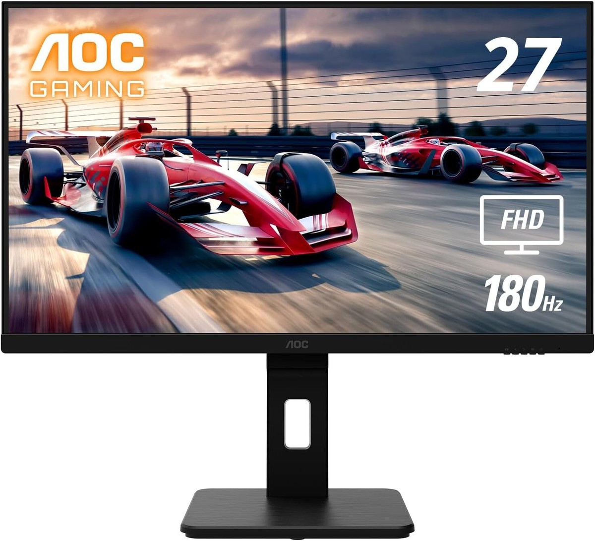 AOC 27G15 27" Gaming Monitor, Full HD 1920x1080, 180Hz 1ms, 1x 
