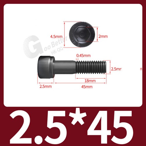 M2 M3 M4 - M12 High Tensile 12.9 Cap Head Allen Bolts Self Colour Socket Screws - Picture 15 of 232