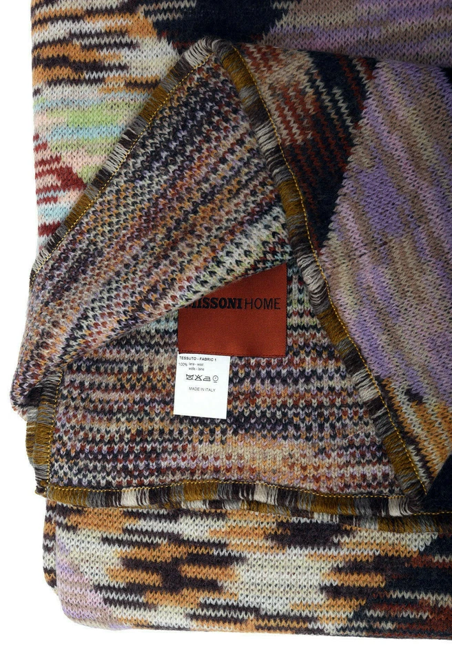 MISSONI HOME Wohndecke 100% WOLLE PATCHWORK 140x190cm 1350gr ILENIA T42 SPECIAL - Bild 3 von 4