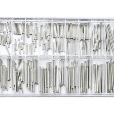 300Pcs 1.0mm 8-27mm Stainless Steel Knurled Watch Band Bracelet Link Pin D