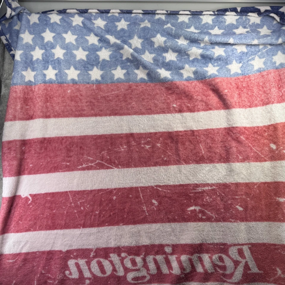 Throw Blanket Remington Company USA 48x54 America Flag Red White Blue - Image 3 of 4