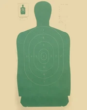 B-27 [B27] Silhouette Target [Full Width, 35" x 45"] in Green