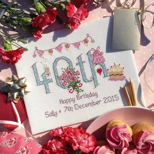Nia Counted Cross Stitch Kit - 40th Birthday