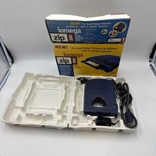 Iomega 250MB External Parallel Port Drive Z250P- Blue w/ Cables Untested As Is