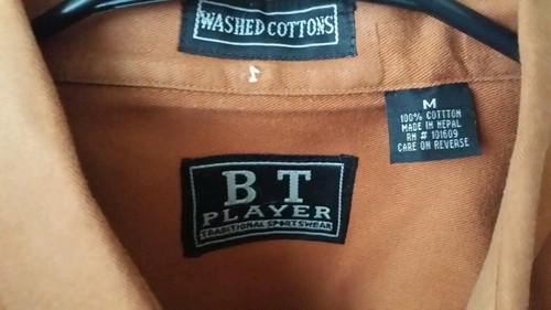 BIGTIME BT Player Mens Orange Texas UT Longhorns Casual SS Shirt Sz M - Picture 2 of 4