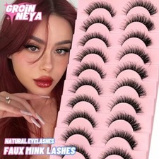 10 Paar 3D Künstliche Falsche Wimpern,natür...