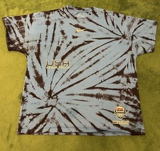 Nike Team USA Olympics XXXII T-Shirt Mens L Basketball Tie Dye Gold Graphics