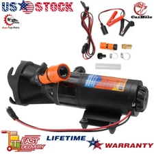 Noiseless 12V RV Macerator Pump, 12 GPM RV Dip Pump, Self-Priming Macerator Pump